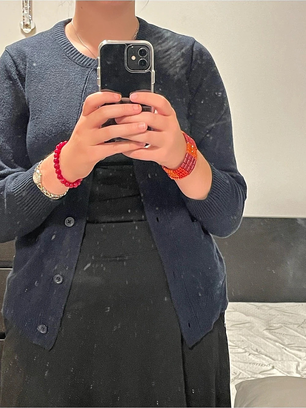 Navy Button-Front Cardigan - Picture 5 of 5